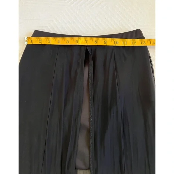 Silence + Noise (Urban Outfitters) -medium black sheer open split skirt w/bottom - Picture 5 of 11